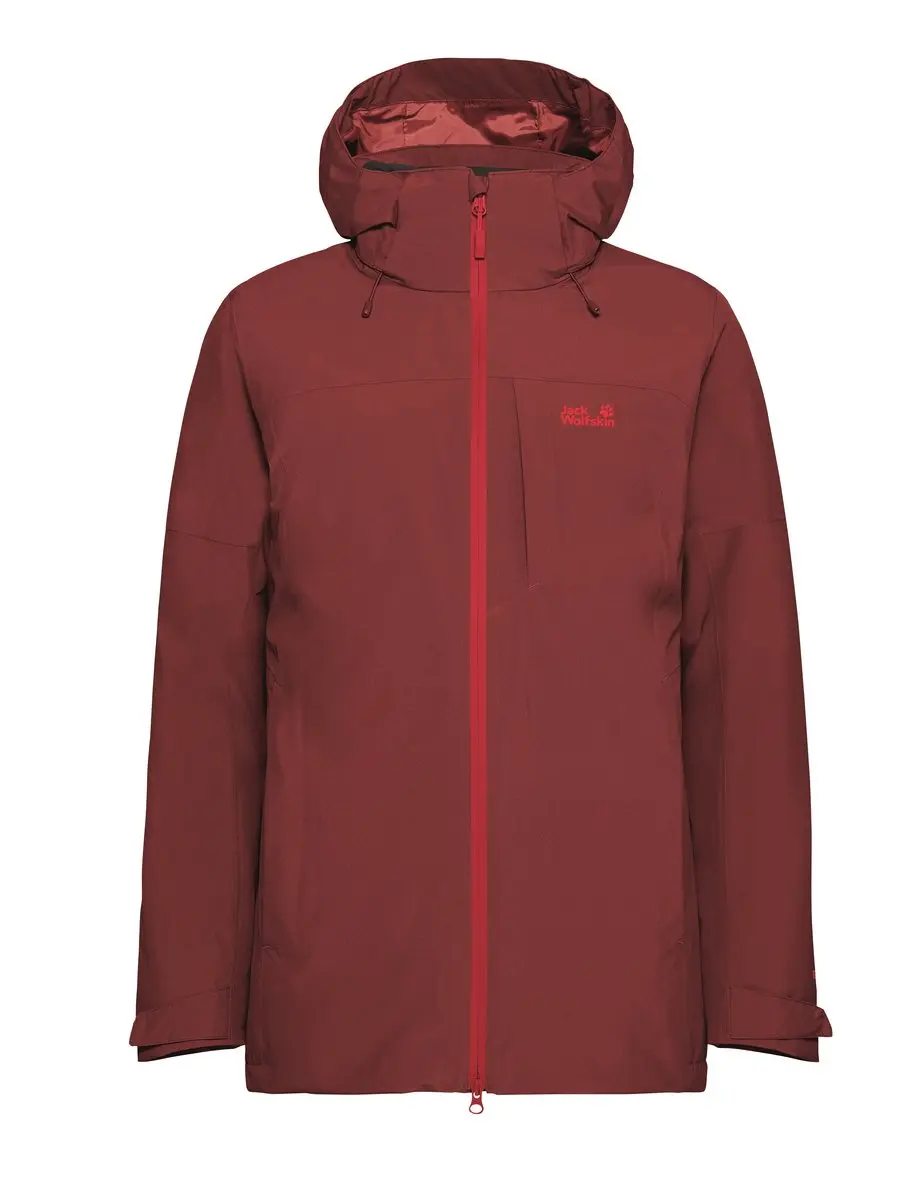 Jack Wolfskin Hunberg2 3in1 Jacket Women - Winterjas - 3 in 1 - Dames - Merlot - Maat M