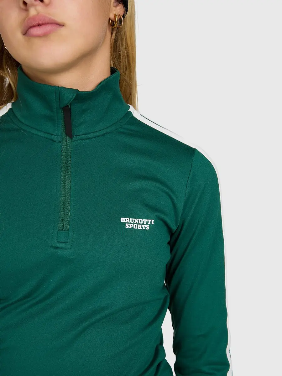 Brunotti - Rodiany Snow Fleece Meisjes - Hunter Green - Fleece Vest - Wintersport Kleding - Slim Fit - Basis laag - 176 - afbeelding 4 van 6