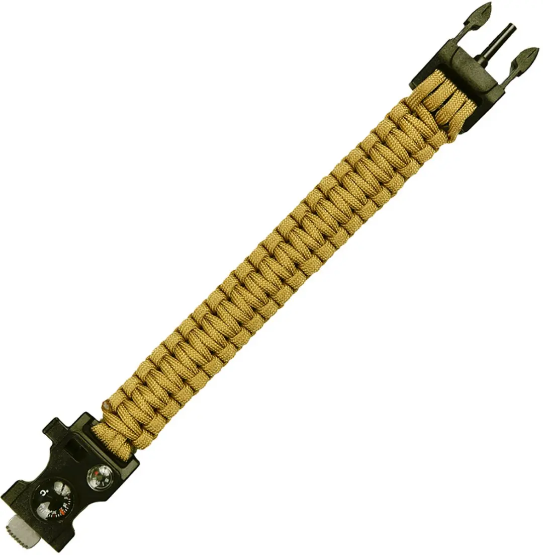 101inc Paracord survival bracelet 9inch coyote