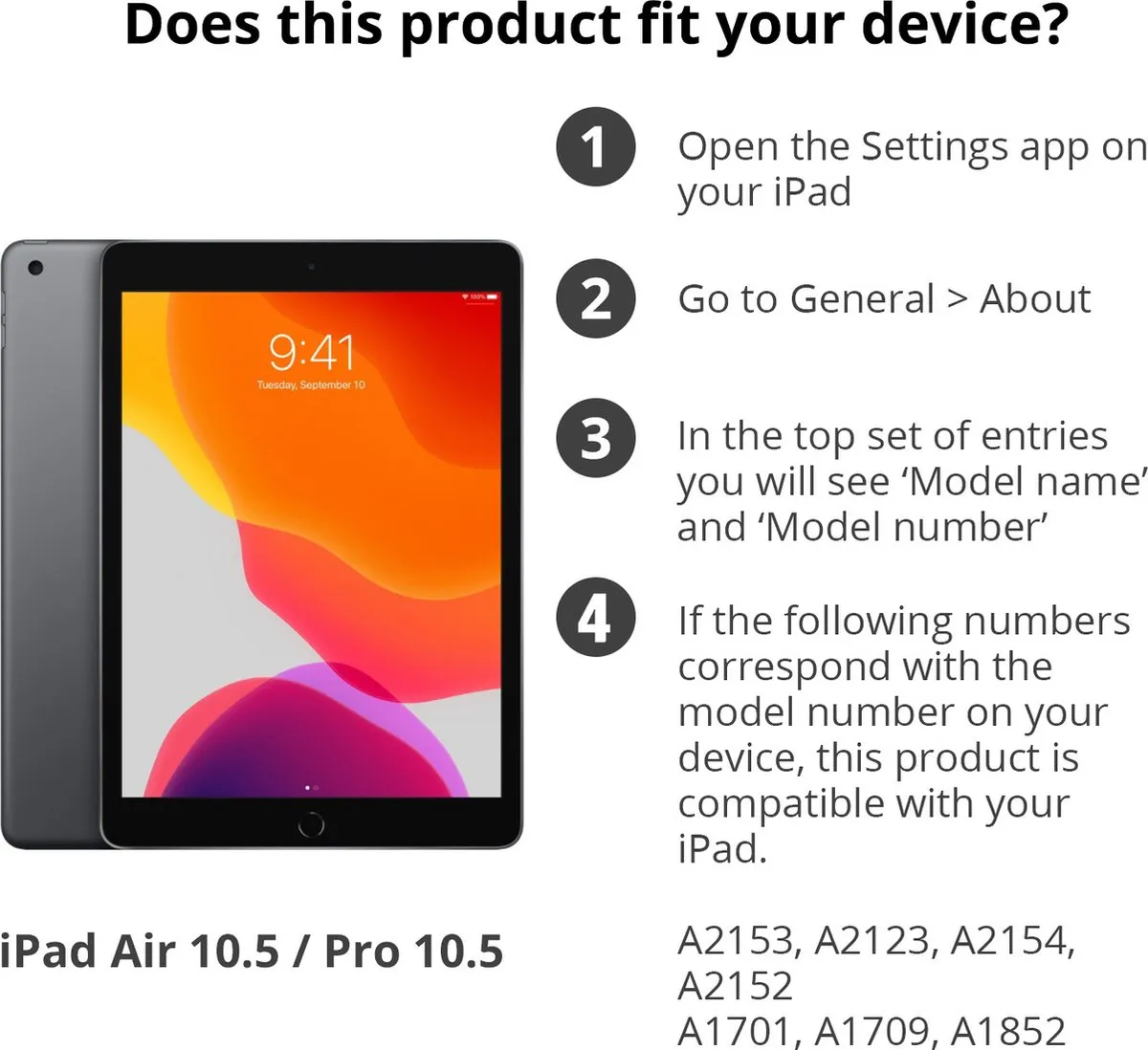 Apple Smart Cover MU7P2ZM/A - iPad Pro/Air 10.5 - Donkergrijs