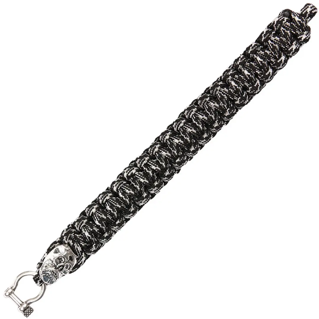 Paracord Camo Skull 8inch zilver