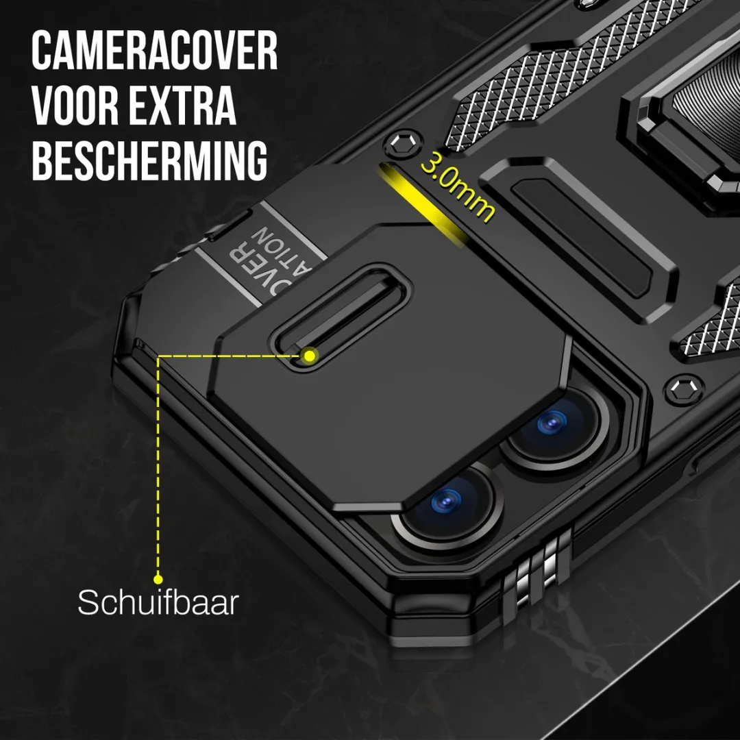 NUVEX Hoesje iPhone 15 Pro Max - Anti-Shock Hybrid Armor - Zwart
