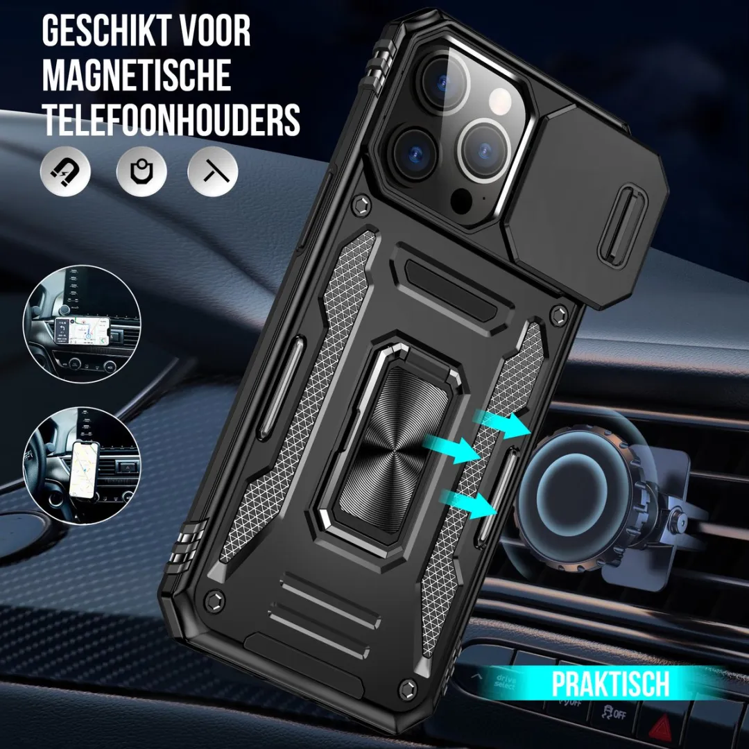 NUVEX Hoesje iPhone 15 Pro Max - Anti-Shock Hybrid Armor - Zwart