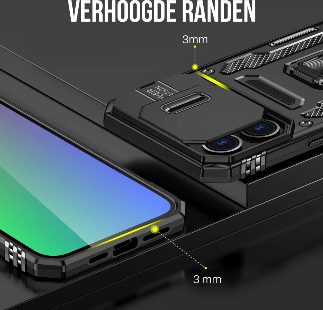 NUVEX Hoesje iPhone 15 Pro Max - Anti-Shock Hybrid Armor - Zwart