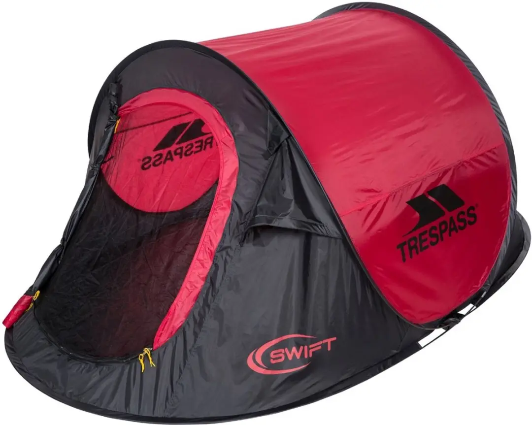 Trespass Swift Pop-up Tent 2-persoons - 245x145cm - Zwart - afbeelding 3 van 4