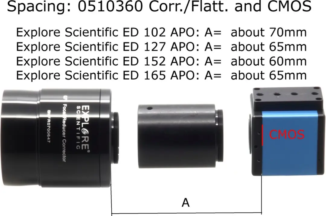 Explore Scientific 0510360 Reductor/Corrector 3" 0,7x - Zwart - afbeelding 3 van 6