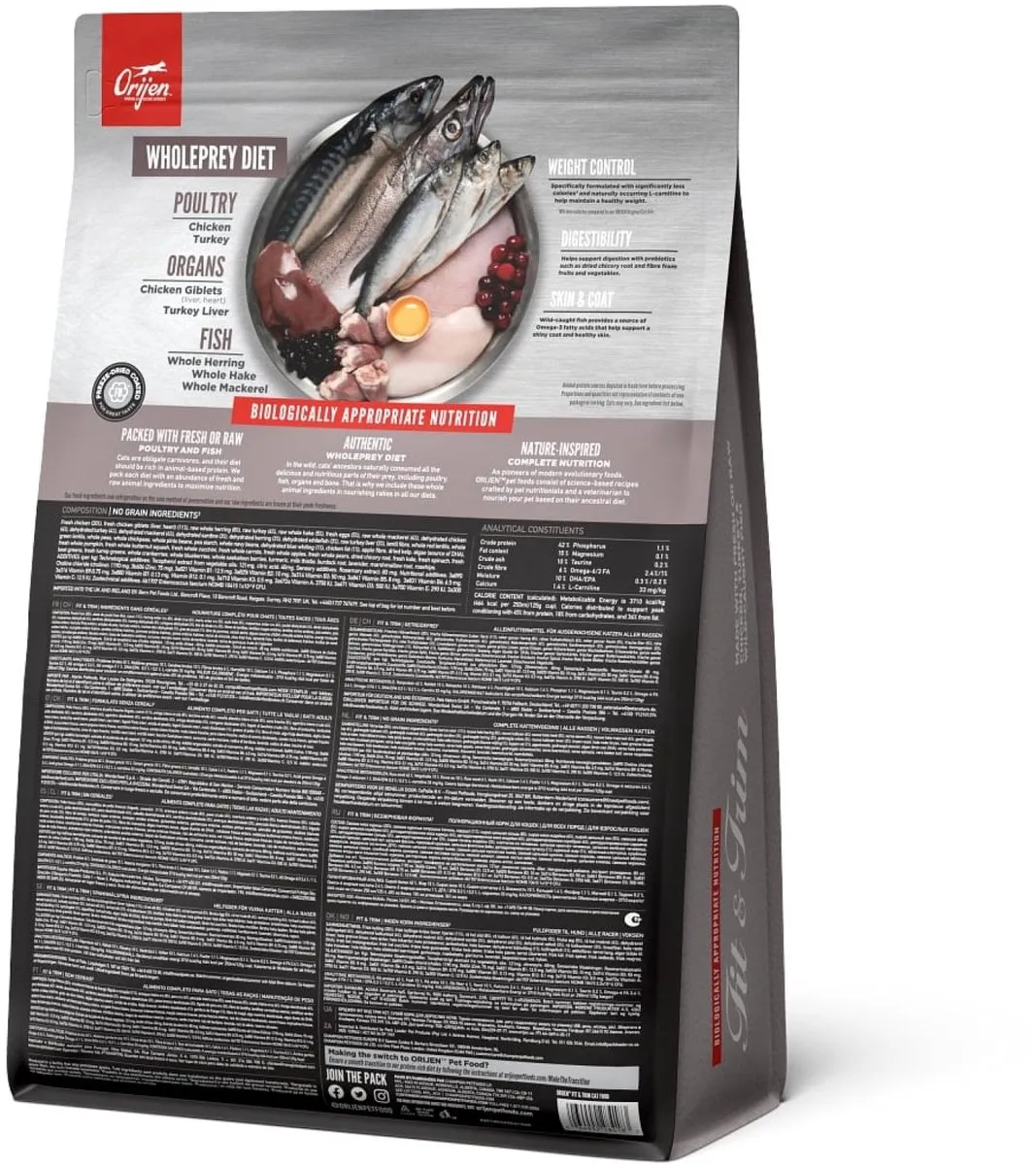 Orijen Whole Prey Fit & Trim Kattenvoer Kip & Kalkoen 1.8kg - afbeelding 6 van 6