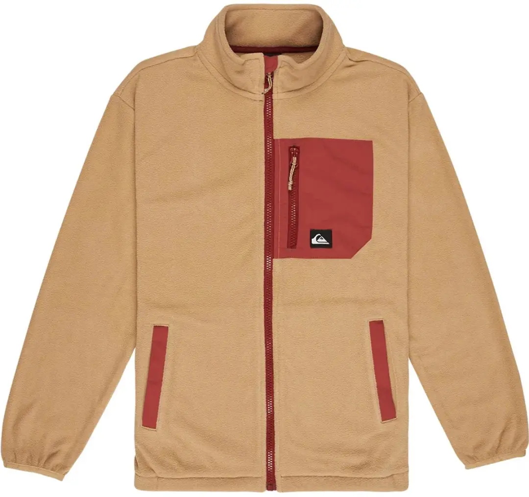 Quiksilver Ice Field Fleece Met Volledige Rits Beige 14 Years Jongen