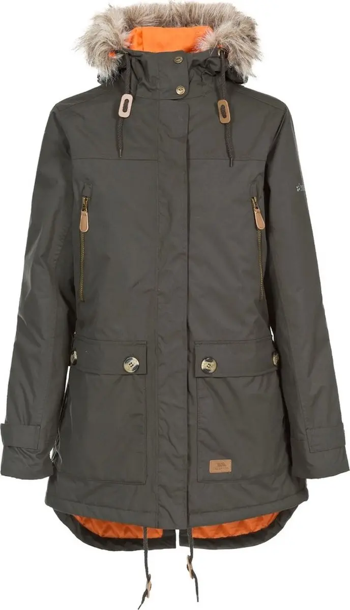 Trespass damesregenjas Clea - Damesjas Tp50 Dark Khaki