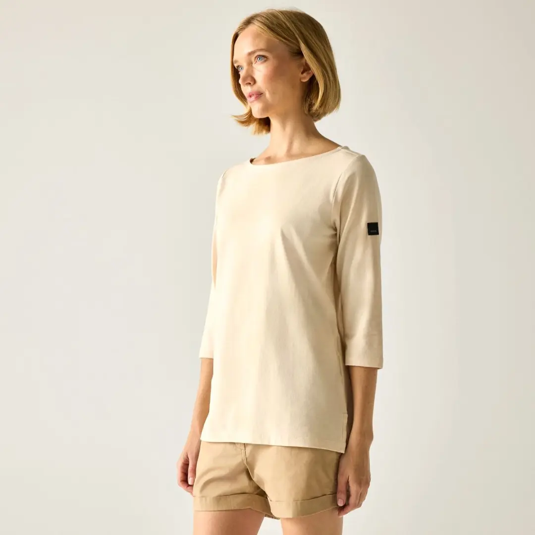 Dames Pevia T-shirt met 3/4 mouwen en relaxte pasvorm