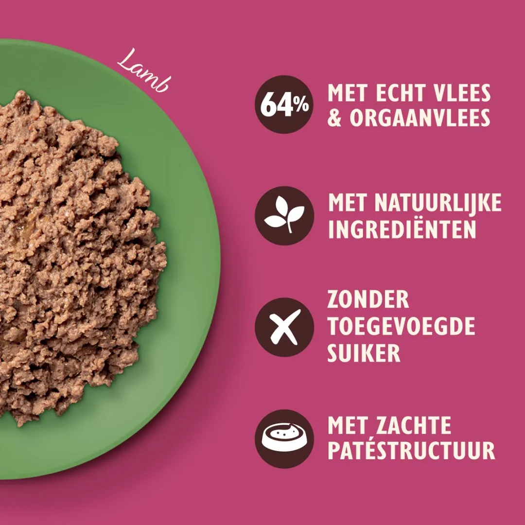 Lily's Kitchen Natvoer Kat Lam Kip Kalkoen Eend - 4x8x85g - afbeelding 6 van 6