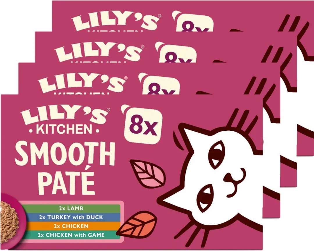 Lily's Kitchen Natvoer Kat Lam Kip Kalkoen Eend - 4x8x85g