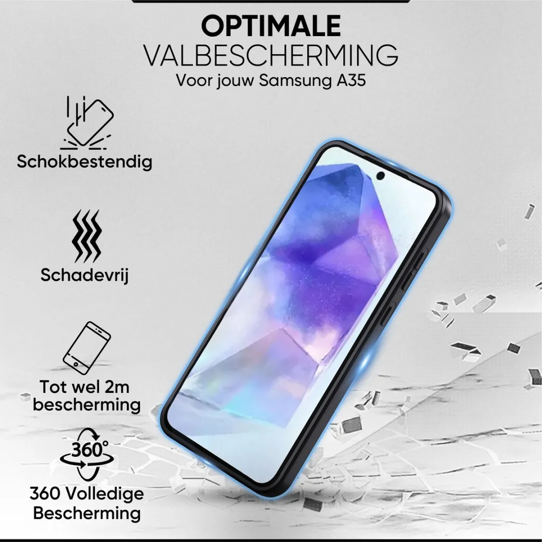 NUVEX Hoesje Samsung Galaxy A35 5G - Anti-Shock Zwart