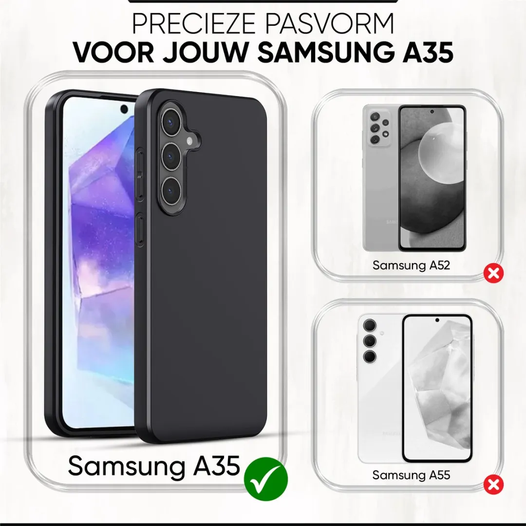 NUVEX Hoesje Samsung Galaxy A35 5G - Anti-Shock Zwart