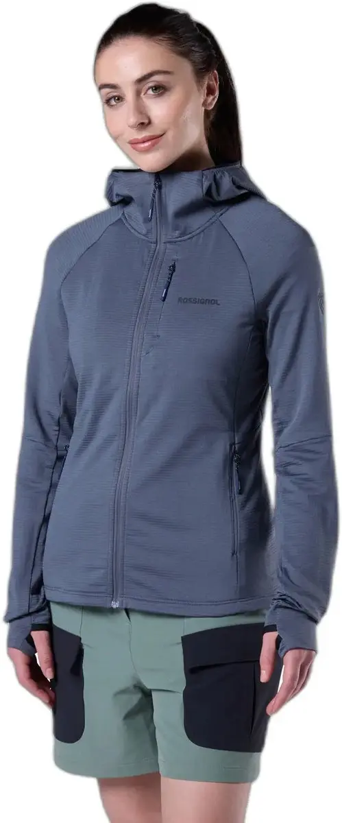 Gebreide tussenlaag hoodie vrouw Rossignol