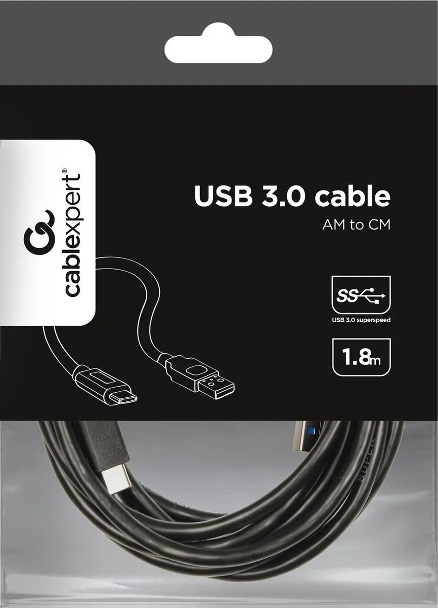 Gembird CCP-USB3-AMCM-6 USB-C Kabel - Zwart