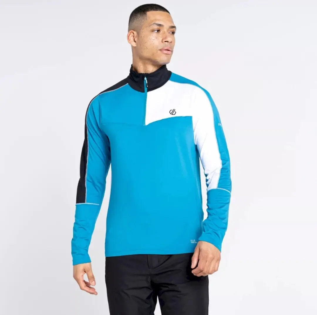 Dare2B Heren Dignify II Core Stretch Pully FjordBlu/Wht Maat M