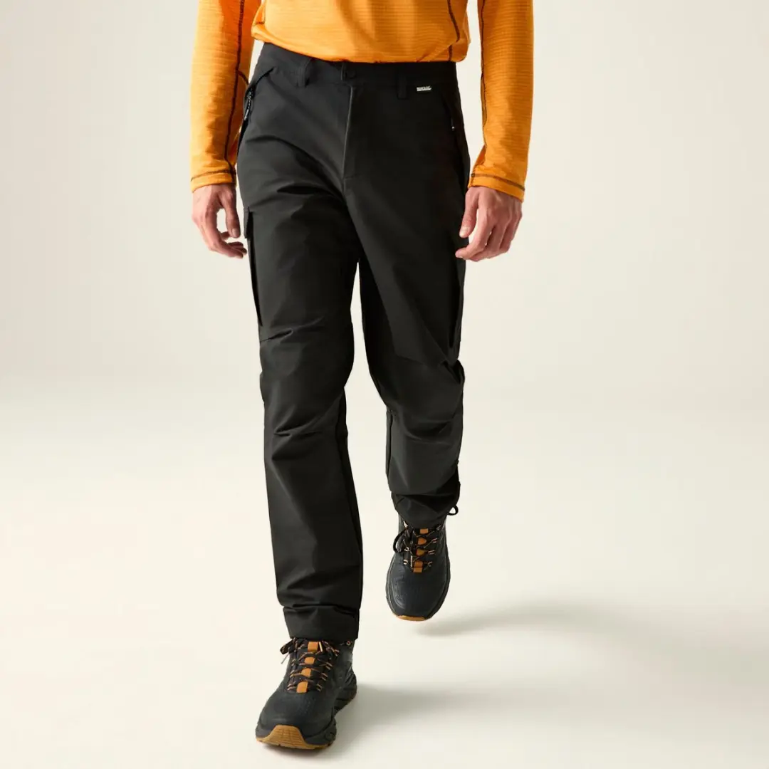 Regatta-Dayhike waterdichte broek IV voor heren-Zwart - afbeelding 5 van 6
