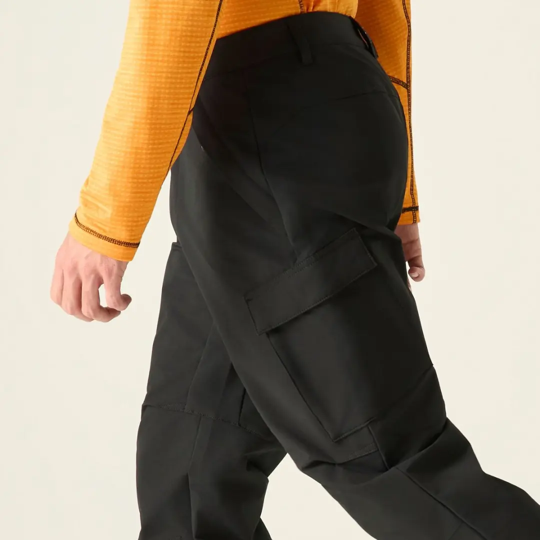 Regatta-Dayhike waterdichte broek IV voor heren-Zwart - afbeelding 6 van 6