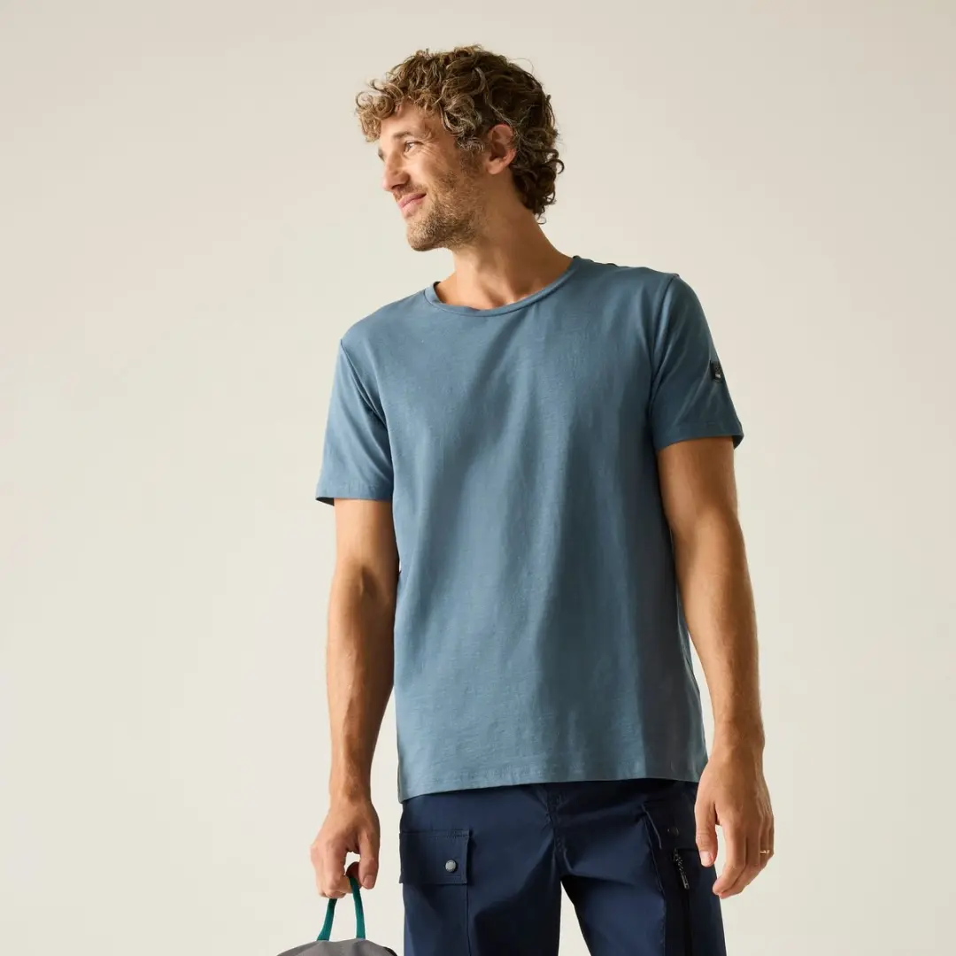 Finlo T-shirt met korte mouwen en logo voor heren