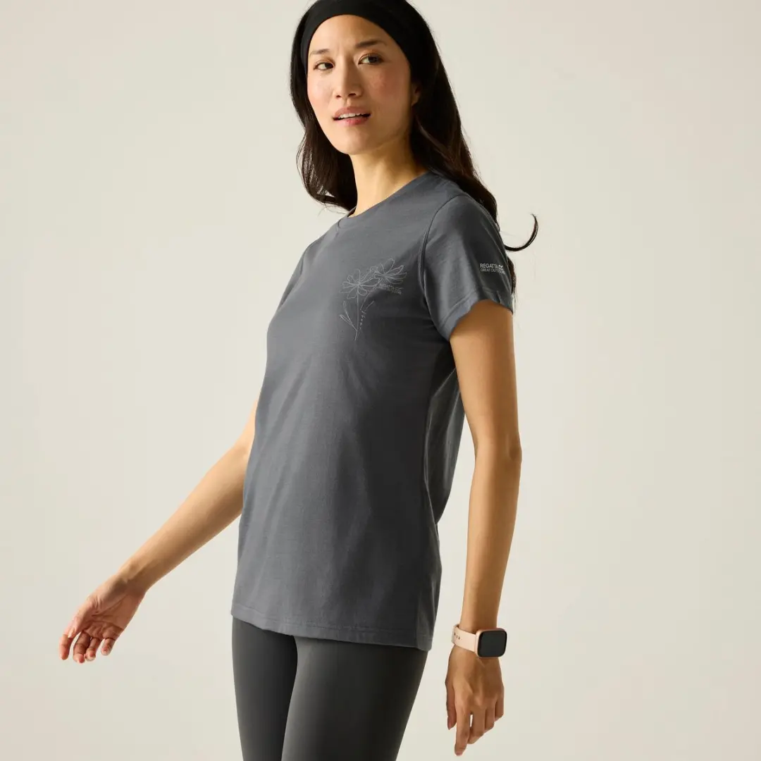 Regatta Escade Dames T-shirt - Blauw - afbeelding 4 van 6