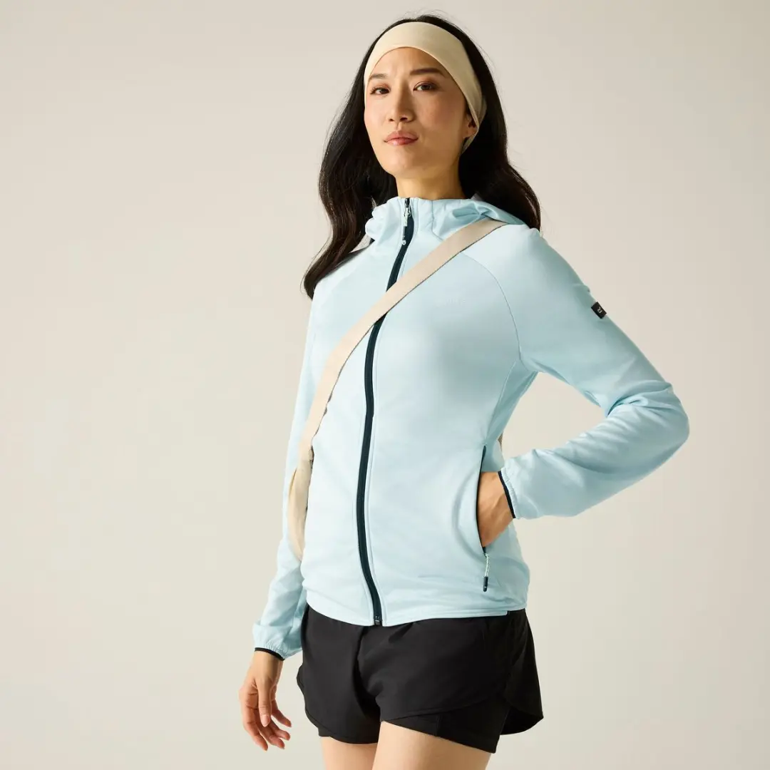 Dames Ferna Marl Full Zip Hooded Stretch Midlayer - afbeelding 2 van 2