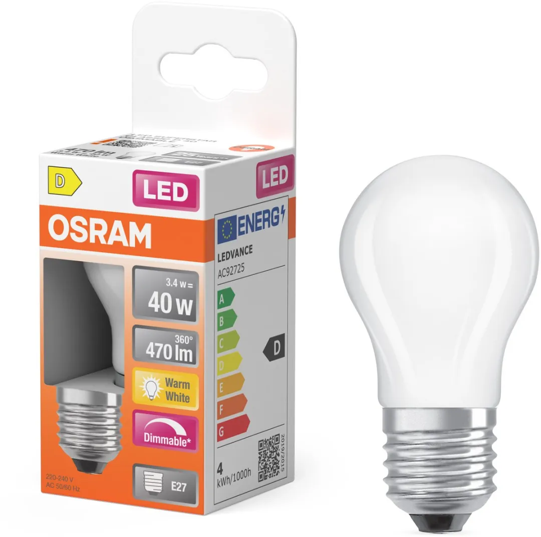 Osram LED Superstar P40 Globe Filament 3,4W - Mat - 470lm