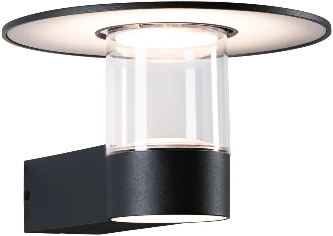 Paulmann LED Wandarmatuur Sienna Schemergestuurd Antraciet - 9W 3000K IP44