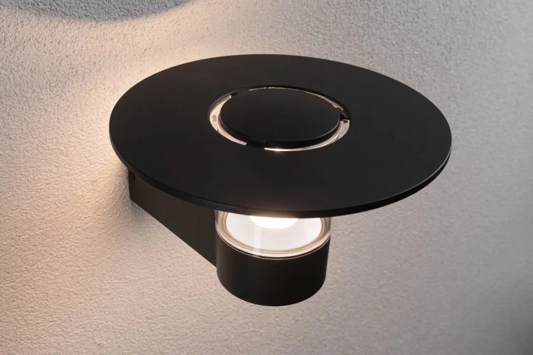 Paulmann LED Wandarmatuur Sienna Schemergestuurd Antraciet - 9W 3000K IP44