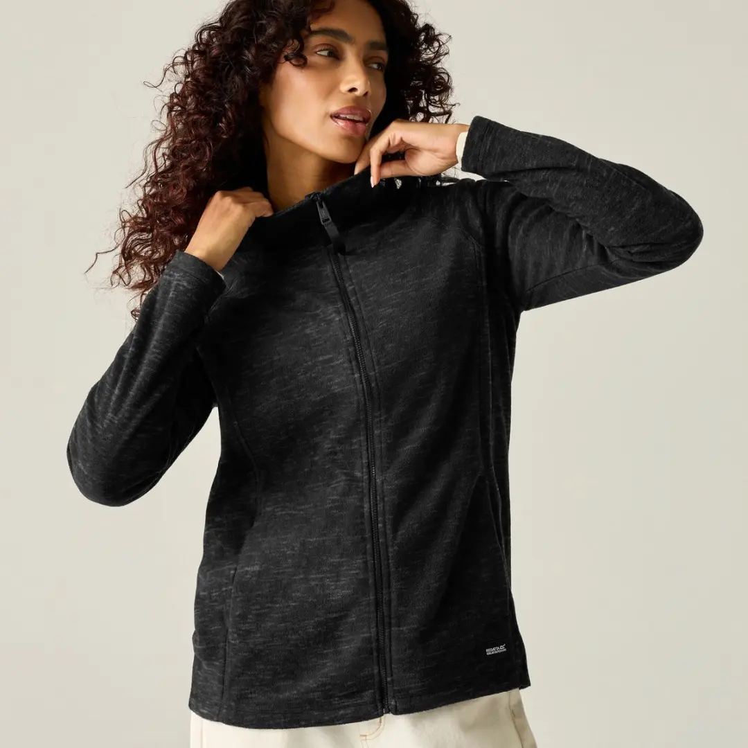 Regatta Mayse Dames Fleece met Volledige Rits - Zwart