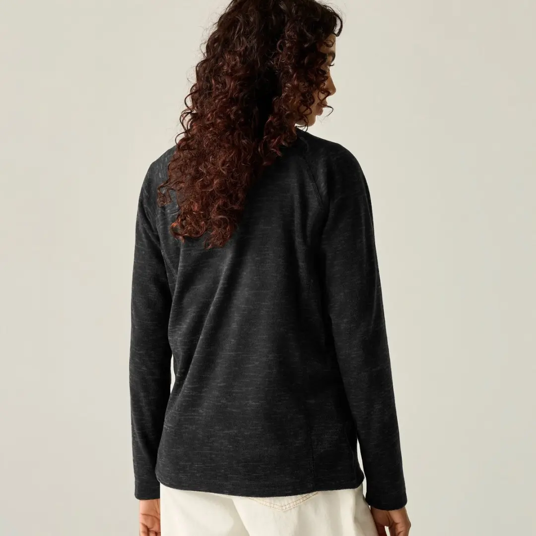 Regatta Mayse Dames Fleece met Volledige Rits - Zwart - afbeelding 2 van 6