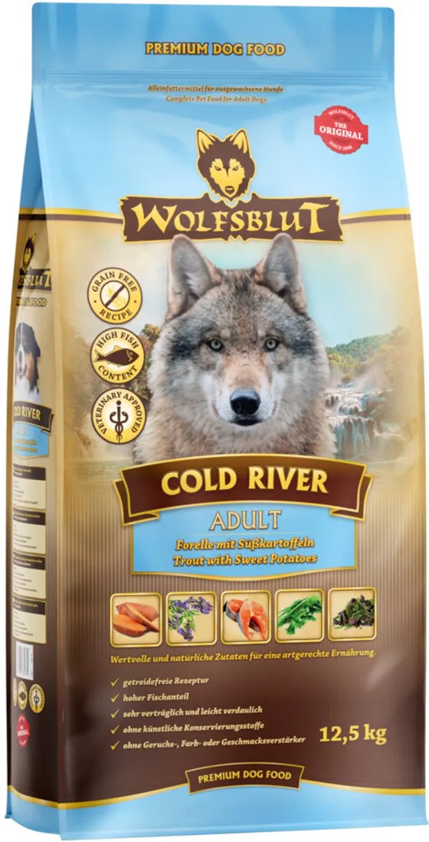 Wolfsblut Grain Free Adult Cold River Hondvoer 12,5 kg