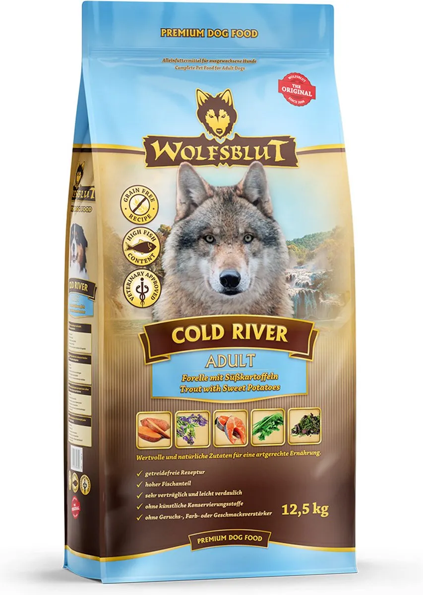Wolfsblut Grain Free Adult Cold River Hondvoer 12,5 kg
