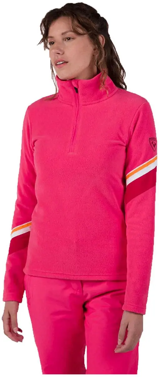 Rossignol Strawpile Damesfleece Halve Rits - Tea Rose - L