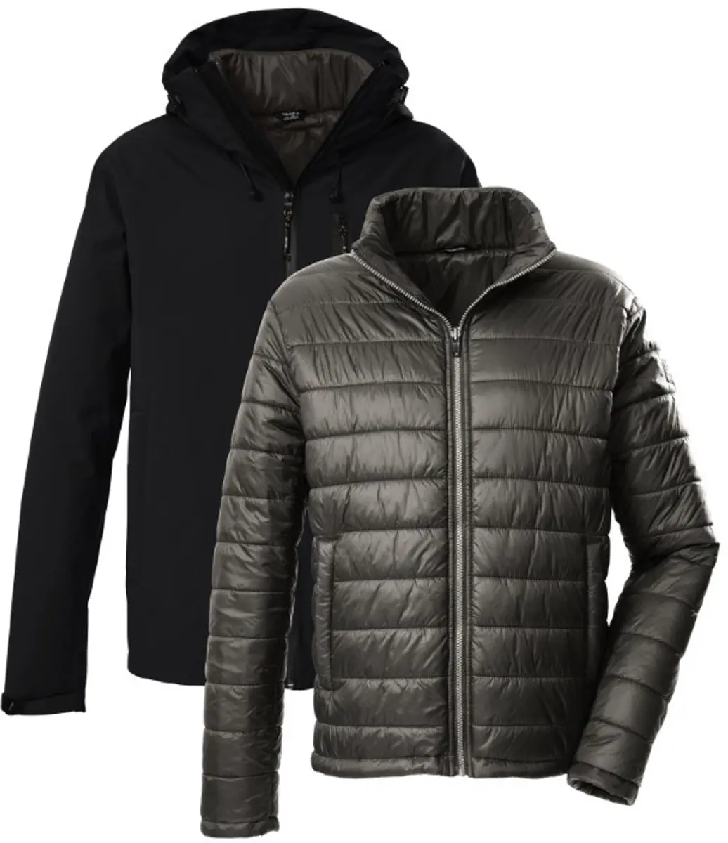 Killtec heren winterjas - functioneel - 3 in 1 - 43492 - zwart - maat XXL