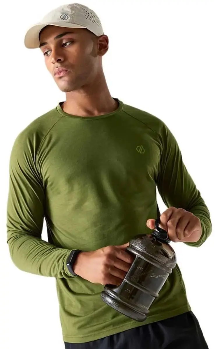 Dare2b Agile T-shirt Met Lange Mouwen Groen XL Man