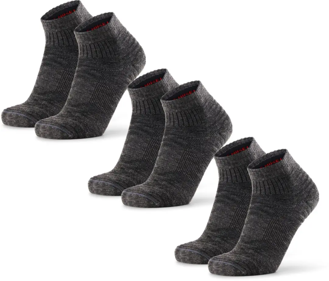 DANISH ENDURANCE Wandelsokken - Merinowol Lage Sokken Antiblaren - Unisex - 3 paar - Maat 43-47