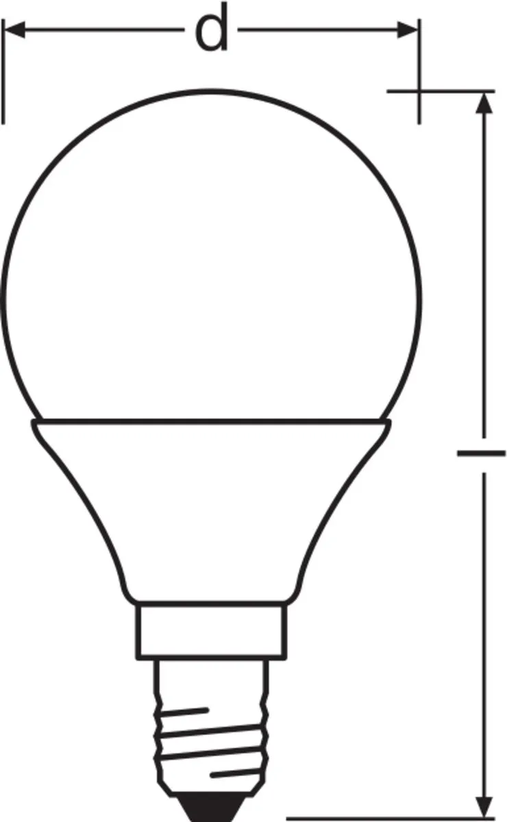 Osram Classic LED E14 Kogel Mat 3.3W 250lm - Koel wit