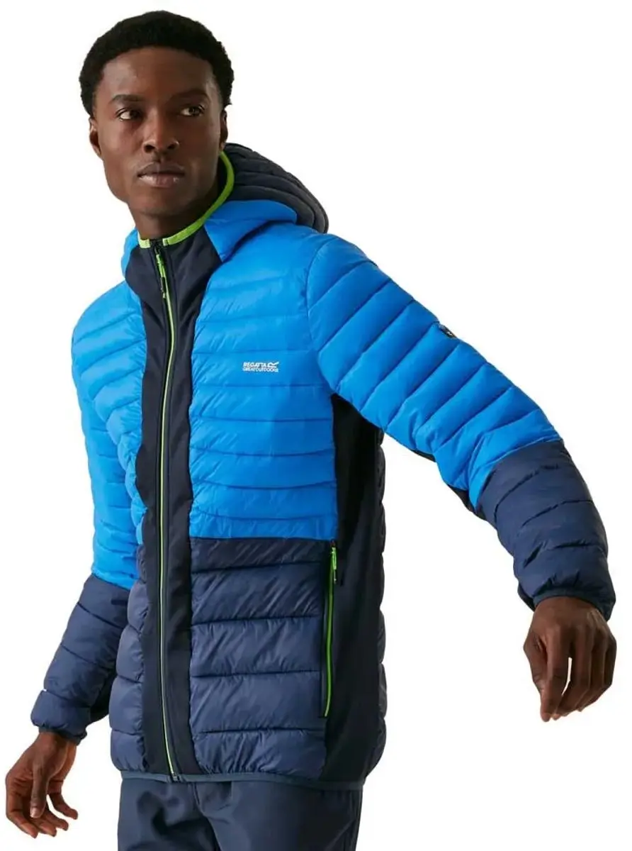 Regatta Hooded Leedre Hybrid Jas Blauw 2XL Man