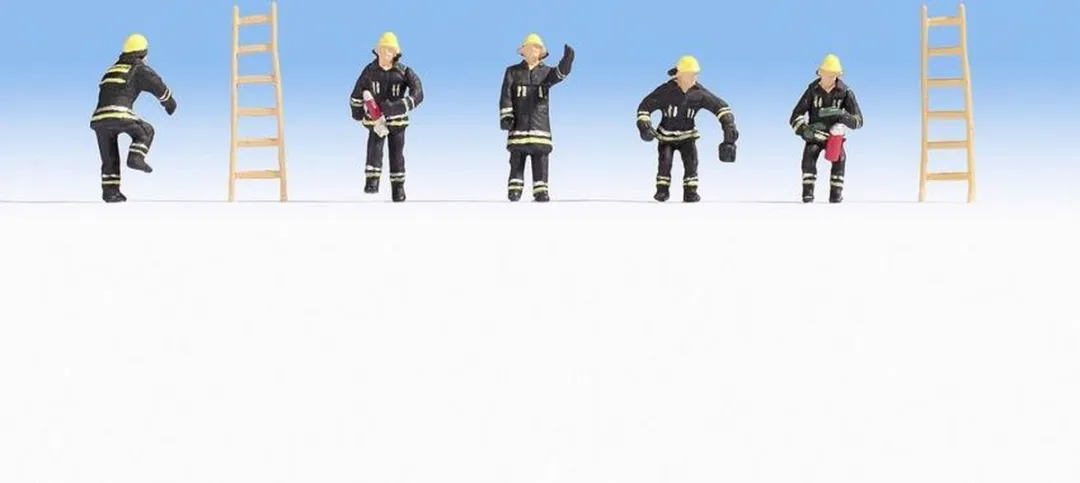 Noch Brandweer Modelbouwset Schaal H0 - Geel/Houtkleur/Oranje/Zwart
