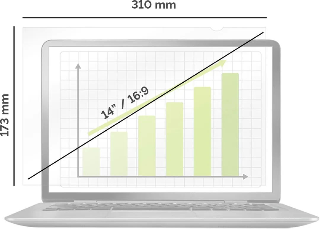 Fellowes Privascreen - Privacy filter - voor scherm 14 inch - breedbeeld 16:9 - zwart