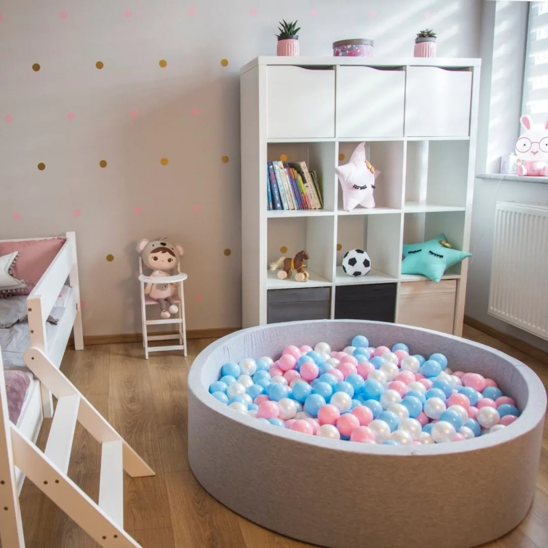 KiddyMoon Ballenbad 120x30cm - 200 Ballen ∅7cm Roze