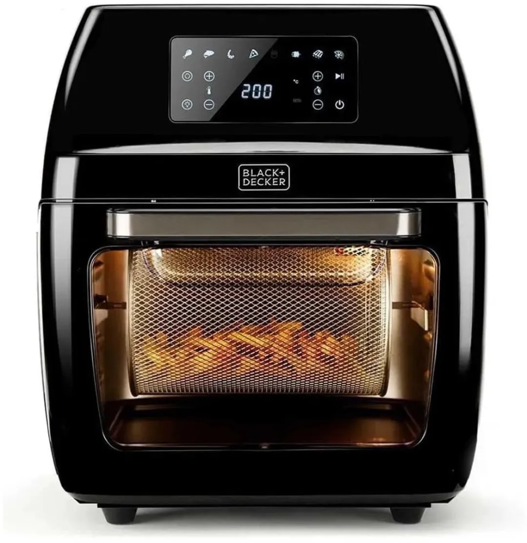 BLACK+DECKER BXAFO1200E Enkel Vrijstaand Heteluchtfriteuse 1700W - Zwart