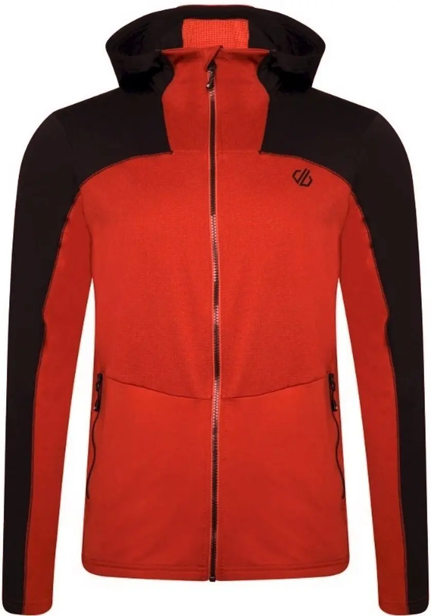 Dare2B Heren Revive II Core Stretch Hoodie Infared/Blck Maat M