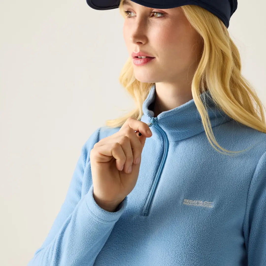 Lichtgewicht Sweethart fleece wandeljas voor dames met halve rits