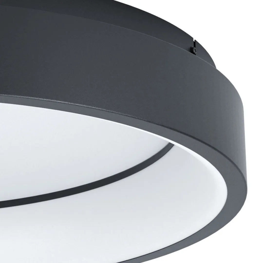 EGLO connect.z Marghera-Z Smart Plafondlamp Ø60cm - Zwart/Wit - RGB & Wit - Zigbee