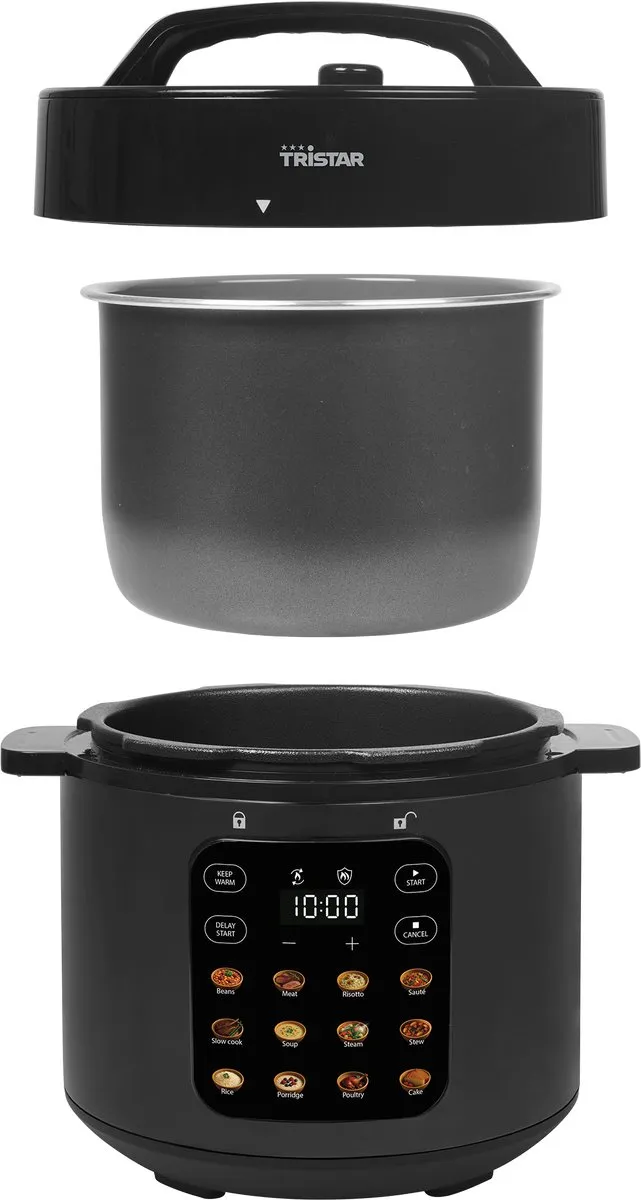 Tristar RK-6160 Rijstkoker & Stoompan 6L - 1000W - Zwart - afbeelding 6 van 6