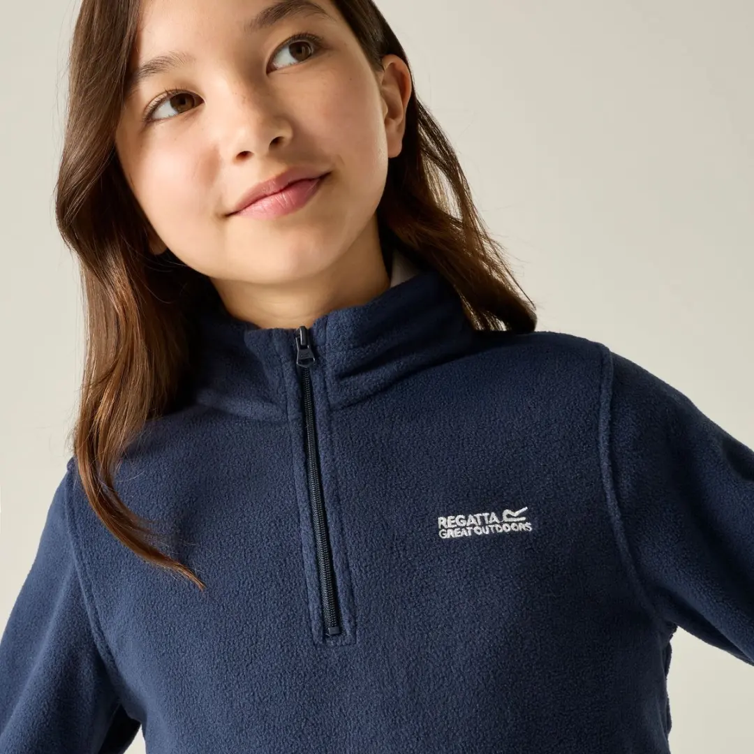 Regatta Kids Hot Shot II Halve Ritssluiting Fleece - Blauw - afbeelding 2 van 6