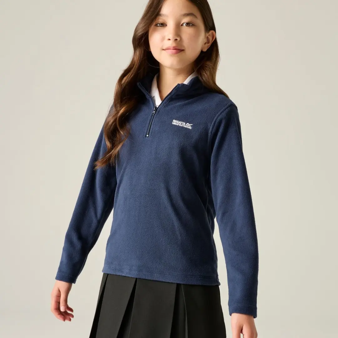 Regatta Kids Hot Shot II Halve Ritssluiting Fleece - Blauw - afbeelding 6 van 6
