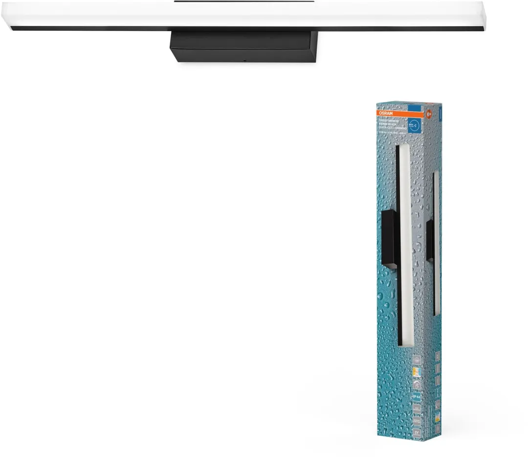Osram Orbis Mirror 60cm Click CCT DIM IP44 - Zwart - 10W 950lm
